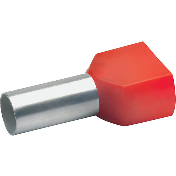 Klauke Zwillings-Aderendhülse 2x10qmm rt isol. 87614